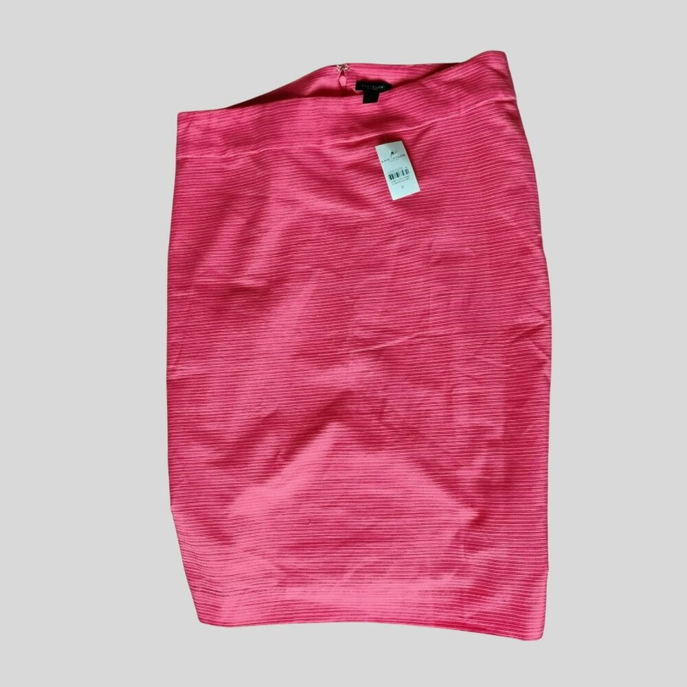 Ann Taylor Factory Womens Textured Salmon Pink Pencil Skirt Size 6 NWT